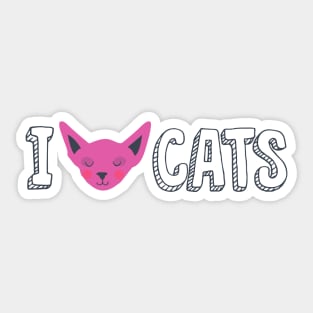I Love Cats Collection Sticker